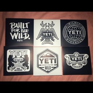 6-Pack Yeti Stickers